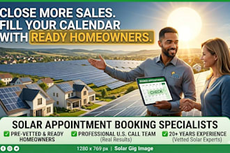 provide team of cold calling, appointment setting expert for solar clients