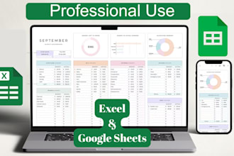 create custom excel and google sheets with formulas and automation