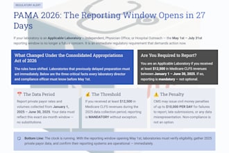 provide complete clfs and pama cms 2026 compliance reporting