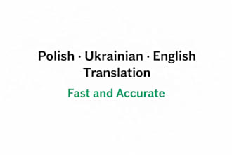 translate polish ukrainian and english texts manually