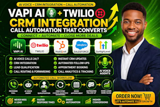 vapi ai twilio hubspot salesforce gohighlevel CRM integration call automation