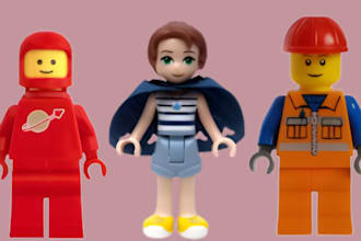 create custom lego minifigure, lego car, lego set, armor with bricklink studio