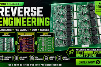 do pcb reverse engineering, cloning, schematic, gerber, bom, circuit design