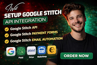 setup google stitch API integration studio stitch payment forms email automation
