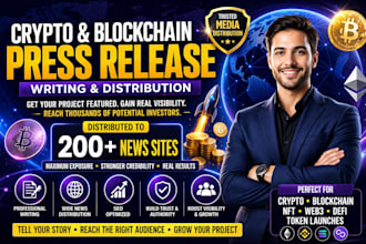 write crypto press release blockchain press release pr distribution to news site