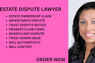 handle probate cases, trust disputes, will validation, and beneficiary claims