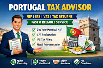 be your portugal tax advisor for nif, irs, vat registration, and tax return
