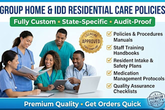 write group home idd youth non medical home care policies and procedure manual