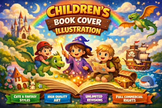 design children book illustration and children book cover children story book