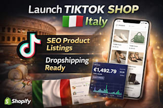 create tiktok shop set tiktok shop for italian dropshipping sales and growth