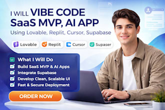 vibe code saas mvp ai app using lovable replit cursor supabase