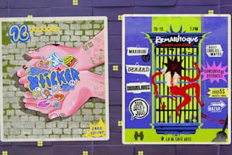 design an illustrated flyer or poster for your music event