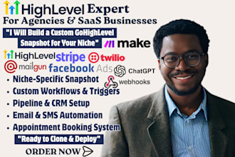 build a custom gohighlevel snapshot with workflows and automation