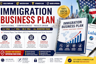 prepare uscis immigration business plan for e2 l1 eb5 o1