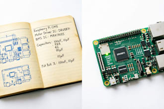 custom pcb for motor control, raspberry pi cm5, bms, and embedded iot