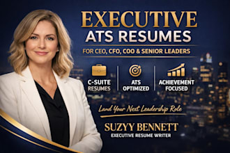 write executive ats resume for CEO, cfo, coo
