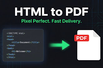 convert HTML to PDF with perfect formatting and layout
