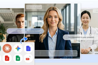 build ai humanoid avatar chatbot, generic ai bot support, b2b automation webapp