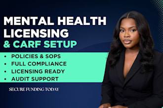 set up your mental health facility, carf accreditation, licensing