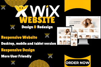 design, redesign, revamp, update, duplicate or clone wix website, wix store