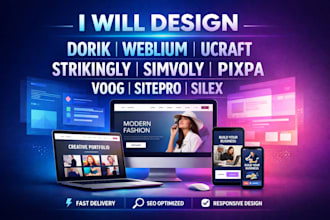 design dorik weblium ucraft strikingly simvoly pixpa voog sitepro silex website