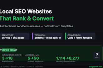 build a local SEO website for your home service business