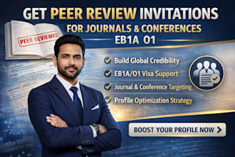 help you get peer review invitations for journals and conferences eb1a o1
