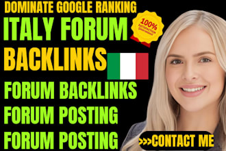 do italy forum posting with forum profiles and backlinks