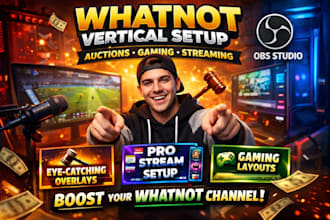 proffessioanlly setup obs studio whatnot for auctions or sport livestreaming