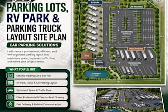 design parking lots rv park and parking truck layout site plan car parking