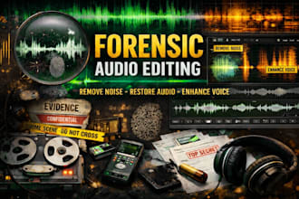 do forensic audio cleanup, enhancement and noise removal