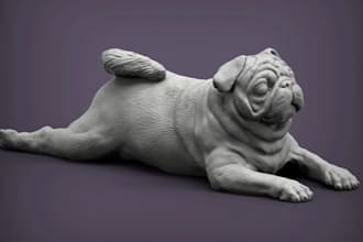 model home pet,animal sculpture,character modeling,product design,3d statue,logo