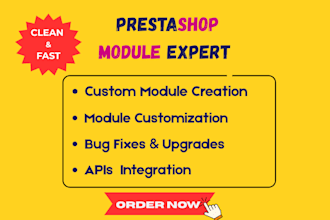 develop and customize your prestashop module professionally