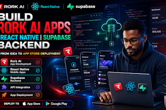build rork ai app, react native app, supabase backend and deploy your app
