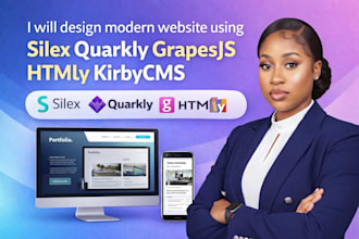 design modern website using silex quarkly grapesjs htmly kirbycms