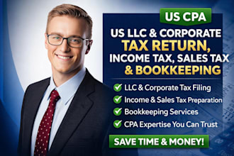 do us llc tax return, income tax corporate tax, sales tax, bookkeeping as US CPA