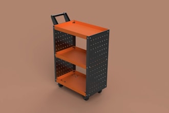 design heavy duty workshop wagons, tool carts an mobile storage systems with bom