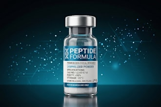 peptide label design product label design vial label supplement label design