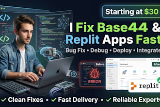 fix, debug and deploy your base44 or replit web app