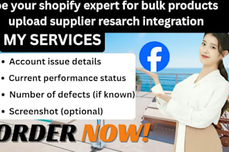 be your shopify expert for bulk products upload supplier resarch integration