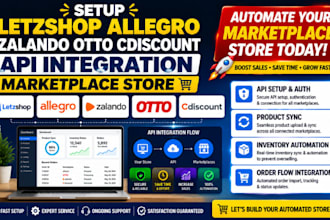setup letzshop allegro zalando otto cdiscount API integration marketplace store