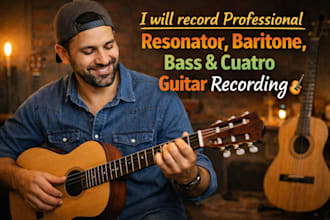 professional resonator, baritone, bass or cuatro guitar recording
