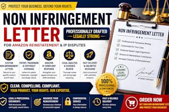 draft non infringement letter for patent and trademark claims