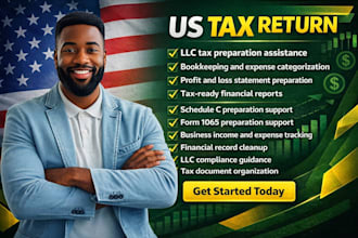 prepare and assist with llc tax filing, bookkeeping, and business tax support