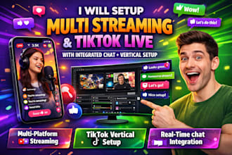setup obs studio for youtube , twitch and tiktok livestreaming