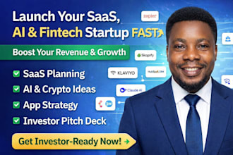 write saas startup mobile app blockchain or crypto startup ai tech business plan