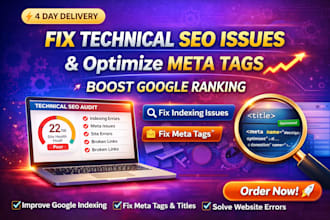 perform a complete technical audit and fix meta tags issues