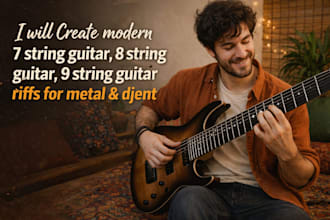 play modern 7 string guitar 8 string guitar 9 string guitar riff for metal djent