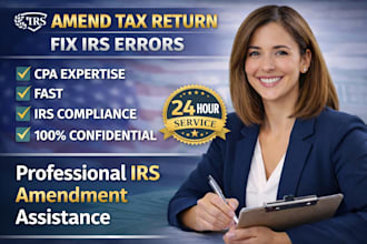 do tax amendment, amend tax return and correct irs errors