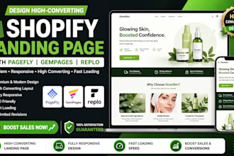 design high converting shopify landing page with pagefly gempages replo